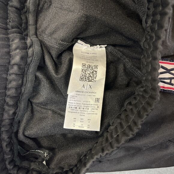 A/X Armani Exchange Womens Track Pants XS Black Red Logo Snap Up Leg Side Stripe - Picture 5 of 11